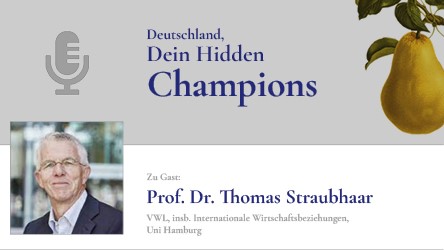 Diese Folge ist uns ein richtiges Anliegen. Viele reden im Moment von Inflation und die Politik handelt so, als hätten wir eine Inflation. Was aber, wenn wir gar keine Inflation haben und wir daher die falschen Mittel ergreifen um sie zu bekämpfen. Und was haben wir dann eigentlich? All diese Fragen erläutert Prof. Dr. Thomas Straubhaar in diesem interessanten Interview. Nie war es so wichtig wie heute Volkswirtschaft zu verstehen. Viel Spaß und viel Know-how Gewinn mit dieser Sonderfolge von „Deutschland, Deine Hidden Champions“